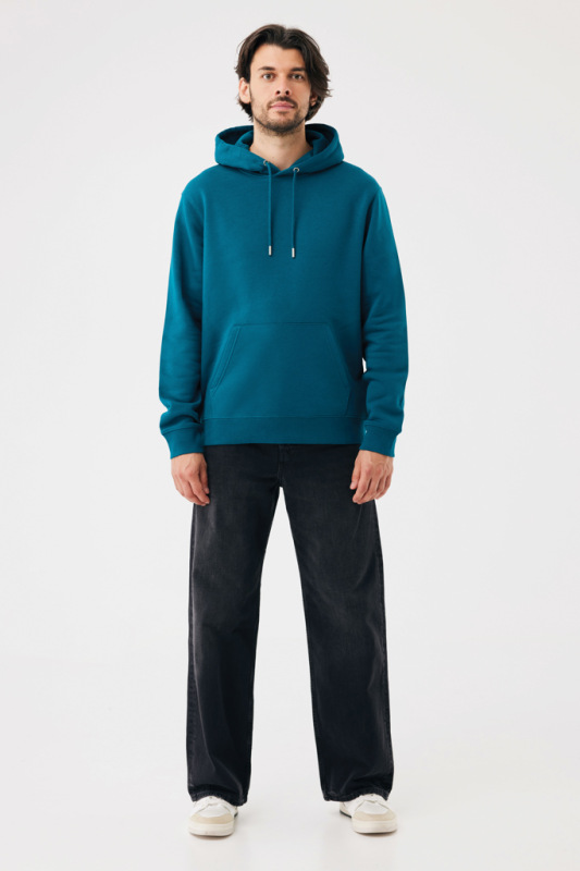 IQONIQ Joshua Unisex mikina s kapucňou z rec. bavlny dark teal L 6
