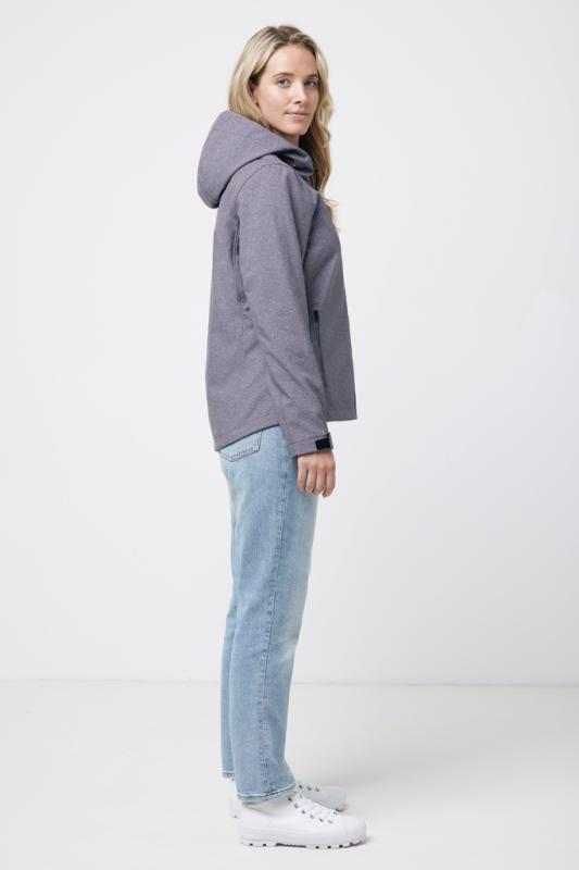Dámska soft shell bunda IQONIQ Makalu z recykl. polyesteru vulcano heather grey XXL 8