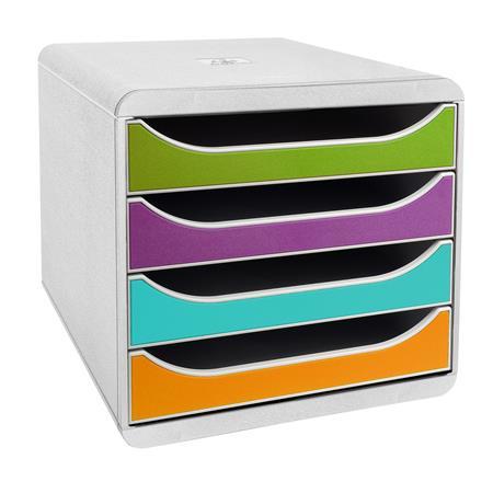 Box na dokumenty, plast, 4 zásuvky, EXACOMPTA "Big-Box Pop`NCo" 1