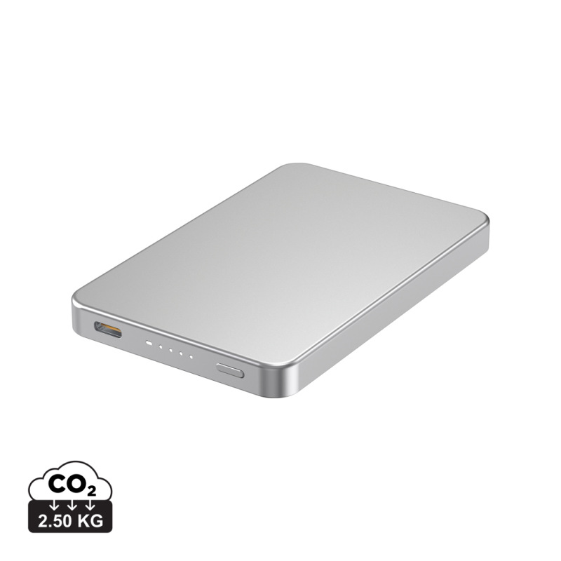 Urban Vitamin Marin 5000 mAh magnet. 15 W bezd. powerbanka strieborná