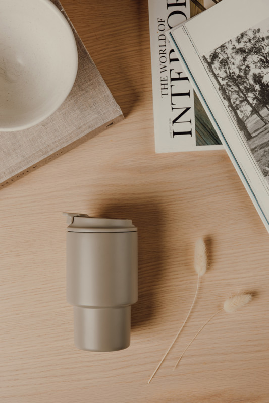 VINGA Nagano RCS termo hrnček na cesty 350 ml greige 12