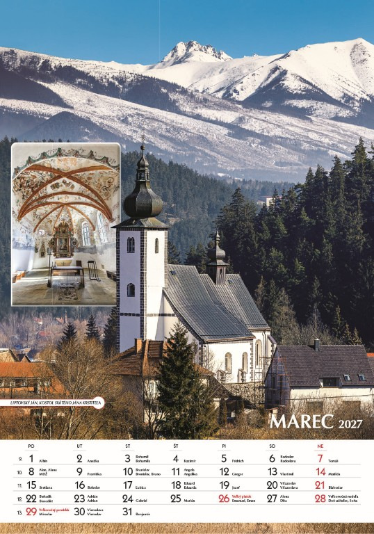 Nástenný kalendár Spoznávame Slovensko 2027 4