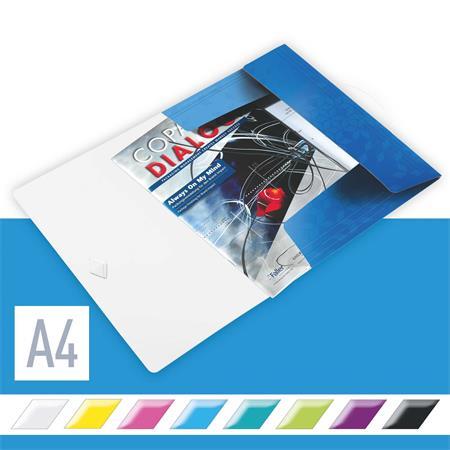 Doska s gumičkou, PP, A4, LEITZ "Wow", modrá 2