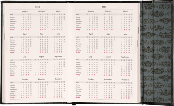 NOTIQUE Týždenný magnetický diár Harry Potter – Lumos 2026, 11 x 16 cm 2