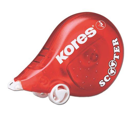 Korekčný roller, 4,2 mm x 8 m, KORES "Scooter", červený 1