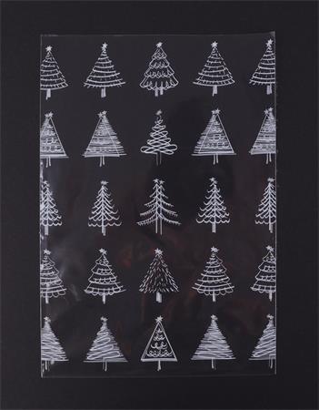 . Celofánové vrecko, BOPP, 180x450 mm, vianočný vzor