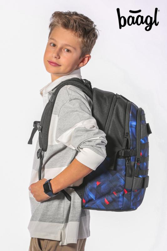 BAAGL SADA 3 Skate Indigo: batoh, peračník, športová taška 10
