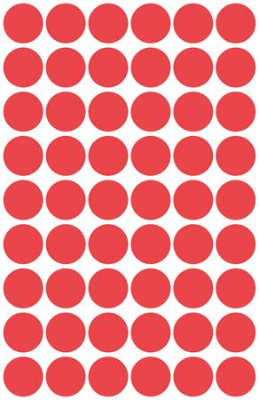 Etikety, okrúhle, priemer: 12 mm, AVERY ZWECKFORM, červené, 270 etikiet/bal 4