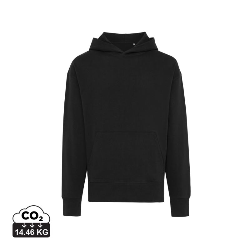 Mikina s kapucňou IQONIQ Yoho relaxed fit z recykl. bavlny čierna S