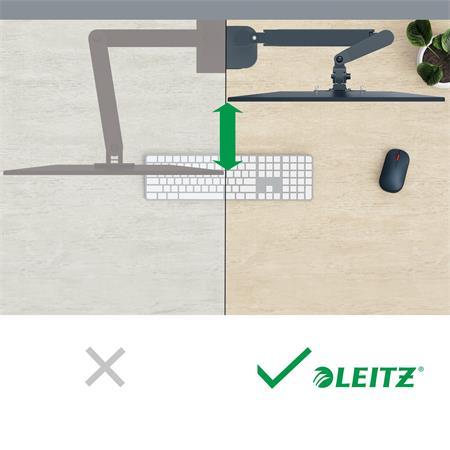 Priestorovo úsporné rameno na jeden monitor, LEITZ "Ergo", tmavosivá 3