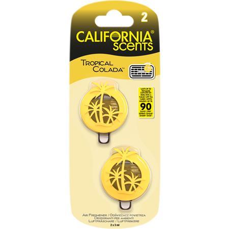 Vôňa do auta, mini difúzor, 2*3 ml, CALIFORNIA SCENTS "Tropical Colada" 1