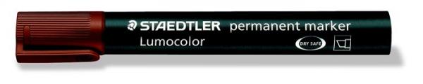 Permanentný popisovač, zrezaný hrot, STAEDTLER "Lumocolor 350", hnedý 1