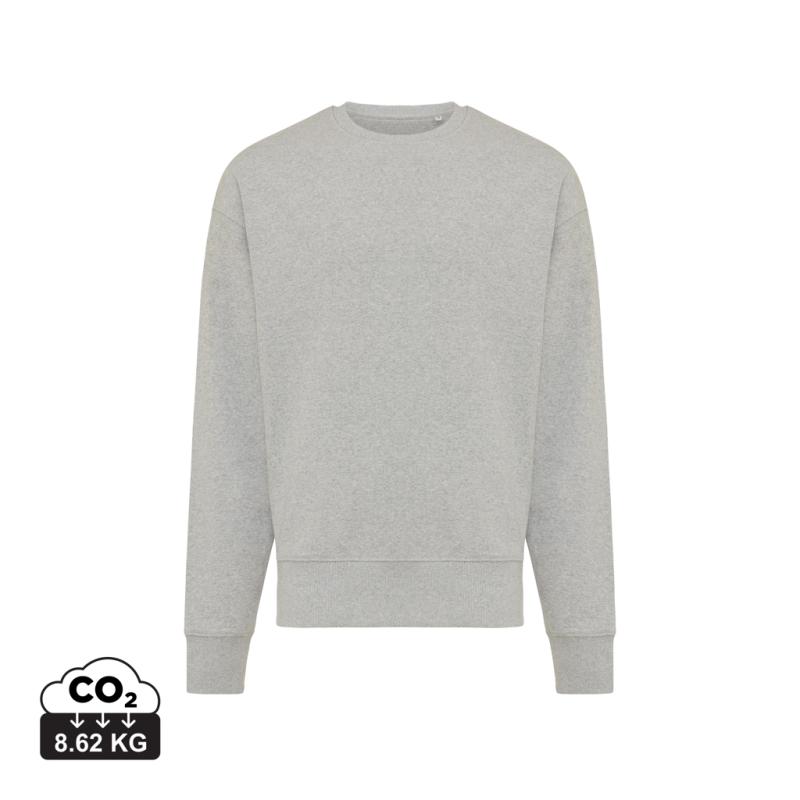 Mikina IQONIQ Kruger relaxed fit z recykl. bavlny heather grey M