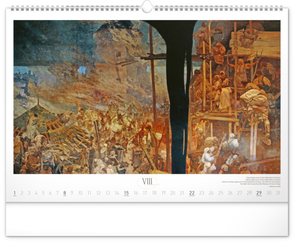 NOTIQUE Nástenný kalendár Slovanská epopej – Alfons Mucha 2027, 48 x 33 cm 8