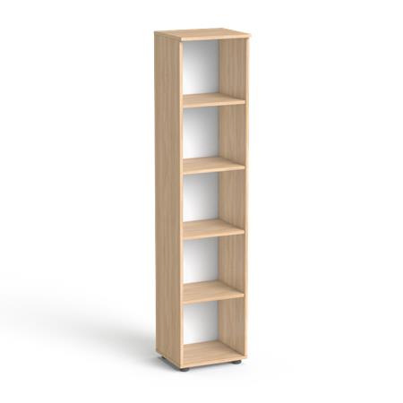 Skriňa, 5-dielna, otvorená, s policami, úzka, MAYAH "Freedom SV-03", dub 1