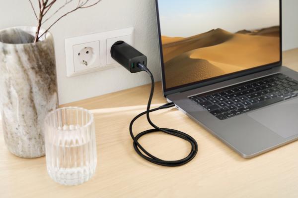 Philips 65W ultra rýchly PD 3-portový USB stenový nabíjačka čierna 6