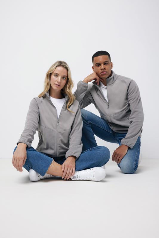 Micro fleece bunda na zips IQONIQ Talung z rec. polyesteru storm grey M 5