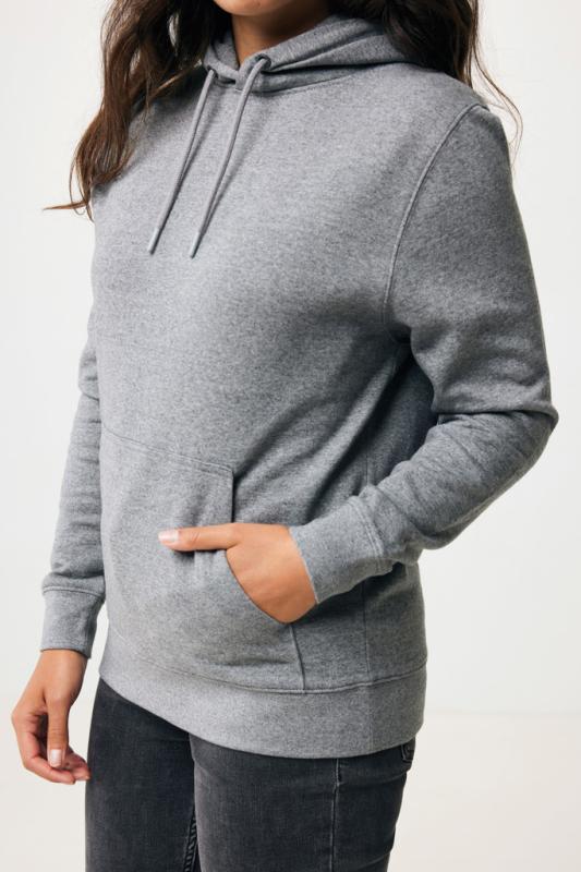 Ľahká mikina s kapucňou IQONIQ Rila z recykl. bavlny light heather anthracite XXS 18