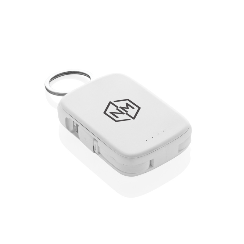 Nexo RCS kľúčenka s powerbankou 2000 mAh a int. káblami biela 8