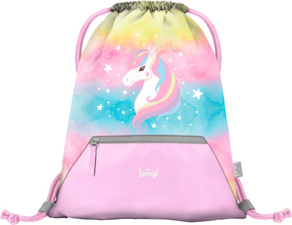 BAAGL SADA 3 Zippy Plus Rainbow Unicorn: aktovka, peračník, vrecko 10