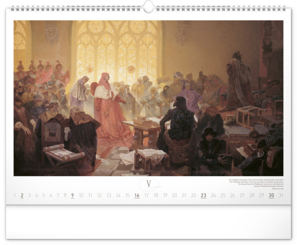 NOTIQUE Nástenný kalendár Slovanská epopej – Alfons Mucha 2027, 48 x 33 cm 5