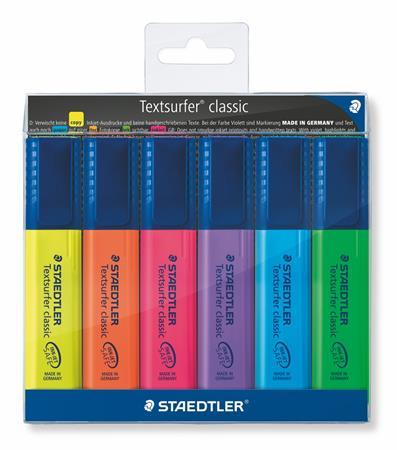 Zvýrazňovač, sada, 1-5 mm, STAEDTLER "Textsurfer Classic", 6 rôznych farieb 1