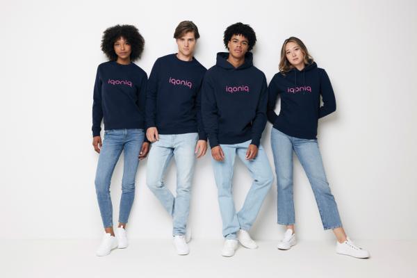 Mikina s kapucňou IQONIQ Yoho relaxed fit z recykl. bavlny námornícka modrá S 11
