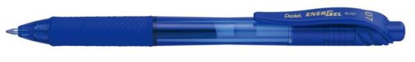 Gélové pero, 0,35 mm, stláčací mechanizmus, PENTEL "EnerGelX BL107", tmavomodrá 1