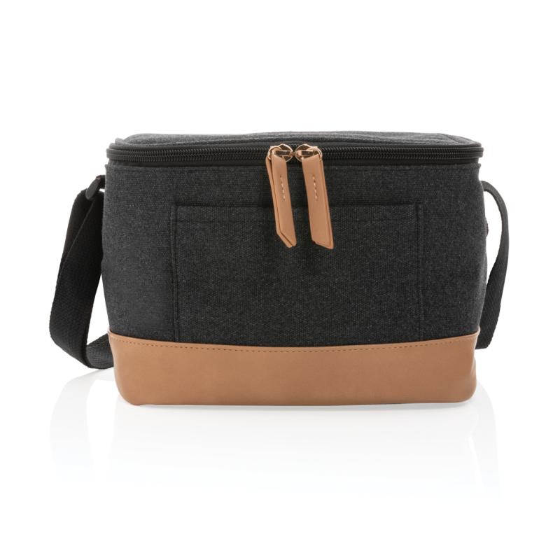 Malá chladiaca taška Impact z 16 oz. recykl. canvas AWARE™ čierna 3