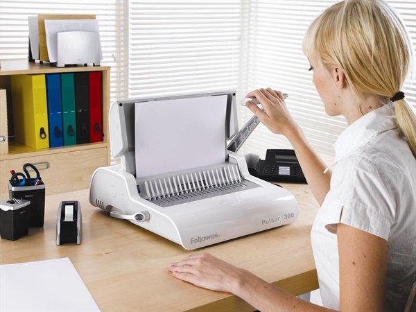 Viazací stroj, pre plastovú väzbu, manuálny, 300 listov FELLOWES "Pulsar+ 300" 2