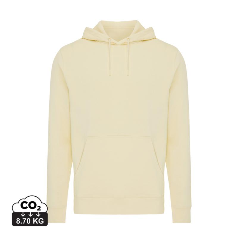 Ľahká mikina s kapucňou IQONIQ Rila z recykl. bavlny cream yellow XS