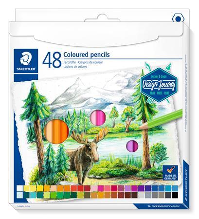 Farebné ceruzky, sada, šesťhranné, STAEDTLER "Design Journey", 48 rôznych farieb 1