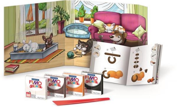 Modelovacia hmota, 4x42 g, FIMO "Kids Form & Play", zvieratá 2