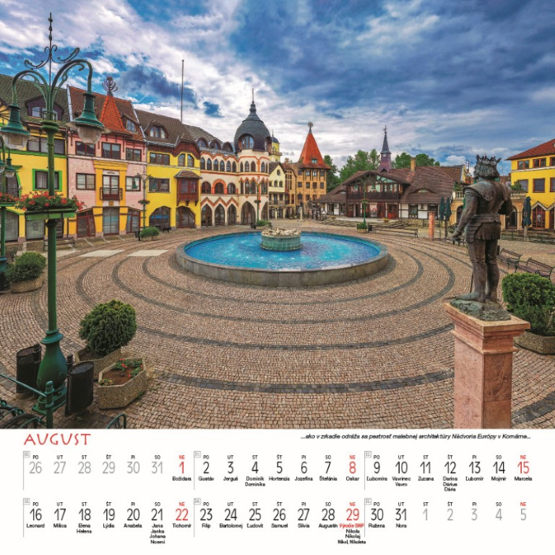 Nástenný kalendár Slovensko štvorec 2027 9
