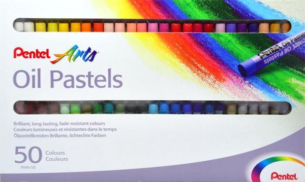 Pastelové olejové kriedy, PENTEL, "Arts", 50 rôznych farieb 1