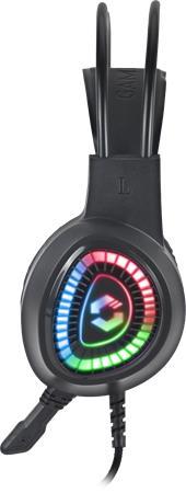 Náhlavné slúchadlá, drôtové, gaming, 2x3.5 mm jack + USB-A, SPEEDLINK "Voltor LED", čierna 2