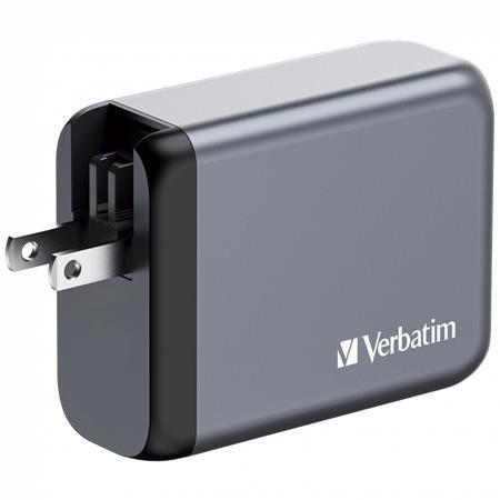 VERBATIM Sieťová nabíjačka, 2xUSB-C PD (100W), USB-C PD (65W), USB-A QC 3.0, EU/UK/US, GaN, VERBATI 3