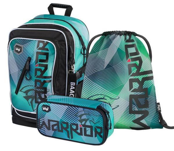 BAAGL SET 3 Cubic Warrior: batoh, penál, sáček