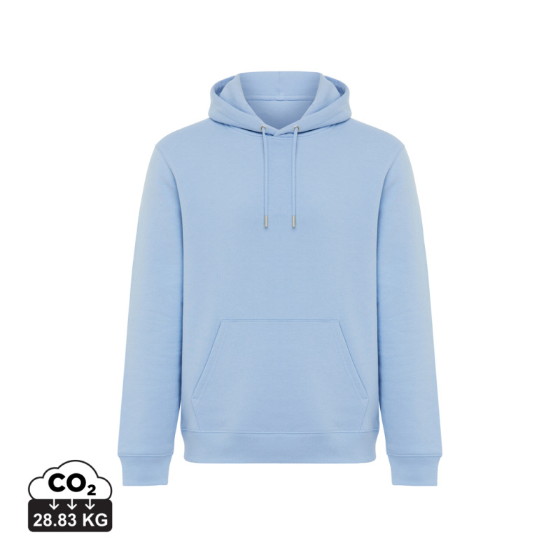 IQONIQ Joshua Unisex mikina s kapucňou z rec. bavlny sky blue XXS