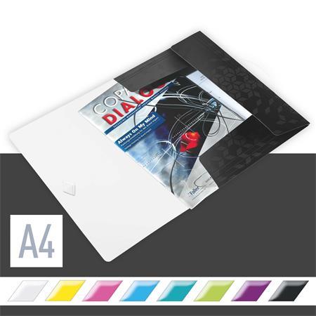 Doska s gumičkou, PP, A4, LEITZ "Wow", čierna 2