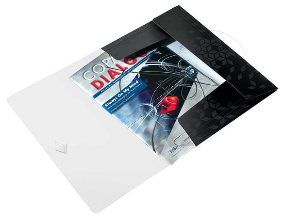 Doska s gumičkou, PP, A4, LEITZ "Wow", čierna 4
