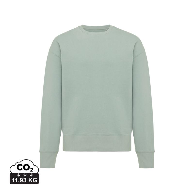 Mikina IQONIQ Kruger relaxed fit z recykl. bavlny Iceberg green L