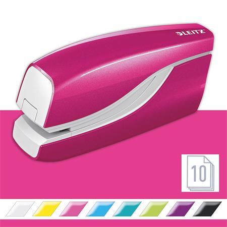 Zošívačka, elektrická, No.10, 10 listov, LEITZ "Wow", ružová 2