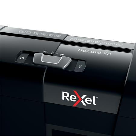 Skartovací stroj, kofetti, 8 listov, REXEL, "Secure X8" 6