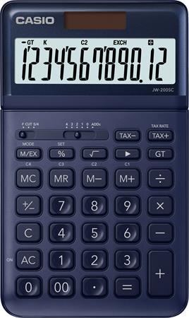 Kalkulačka, stolová, 12-miestna, CASIO "JW 200SC", tmavomodrá 2