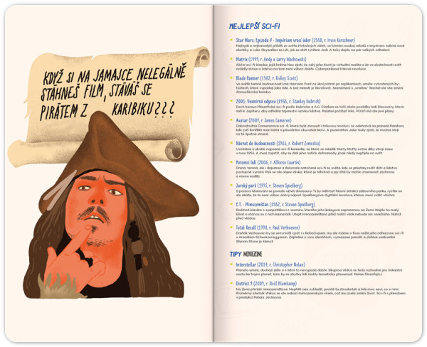 NOTIQUE Notes Zápisník filmožrúta CZ, 13 x 21 cm 2