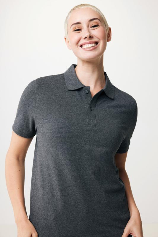 Polo tričko IQONIQ Yosemite z recykl. bavlny heather anthracite XXS 12