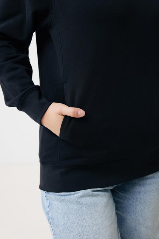 Mikina s bočnými vreckami IQONIQ Yengo z rec. bavlny čierna XXXL 12