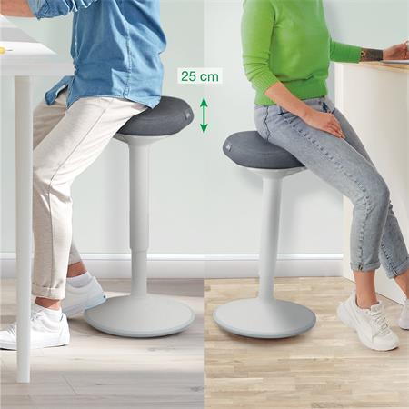 Balančná stolička na státie s oporou, ergonomická, LEITZ "Ergo Active", svetlosivá 6