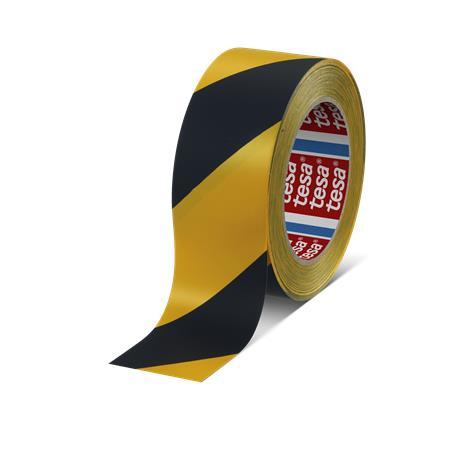 Označovacia páska na podlahy, 50 mm x 33 m, TESA "Professional Premium", čierna-žltá 1